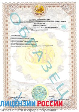 Образец сертификата соответствия (приложение) Казлук Сертификат ISO 14001